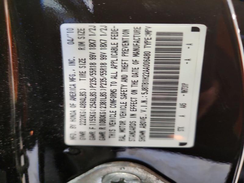 2010 Acura Rdx მანქანა იყიდება აუქციონზე, vin: 5J8TB1H22AA006480, აუქციონის ნომერი: 53242586