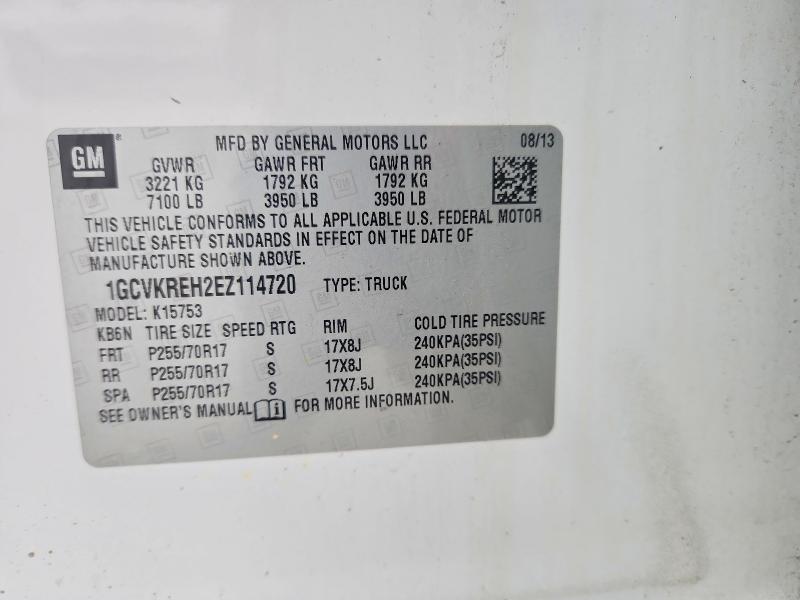 52902716 :رقم المزاد ، 1GCVKREH2EZ114720 vin ، 2014 Chevrolet Silverado مزاد بيع