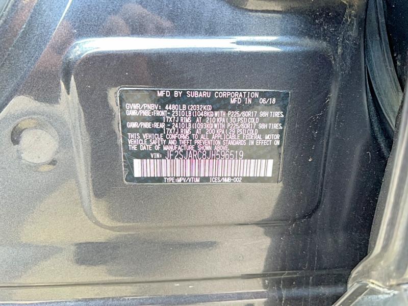 Продаж на аукціоні авто 2018 Subaru Forester, vin: JF2SJARC8JH596519, номер лоту: 52458996