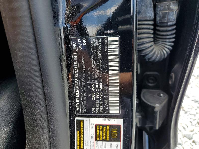 Продажа на аукционе авто 2017 Mercedes-benz C, vin: 55SWF4JB5HU222898, номер лота: 53123876