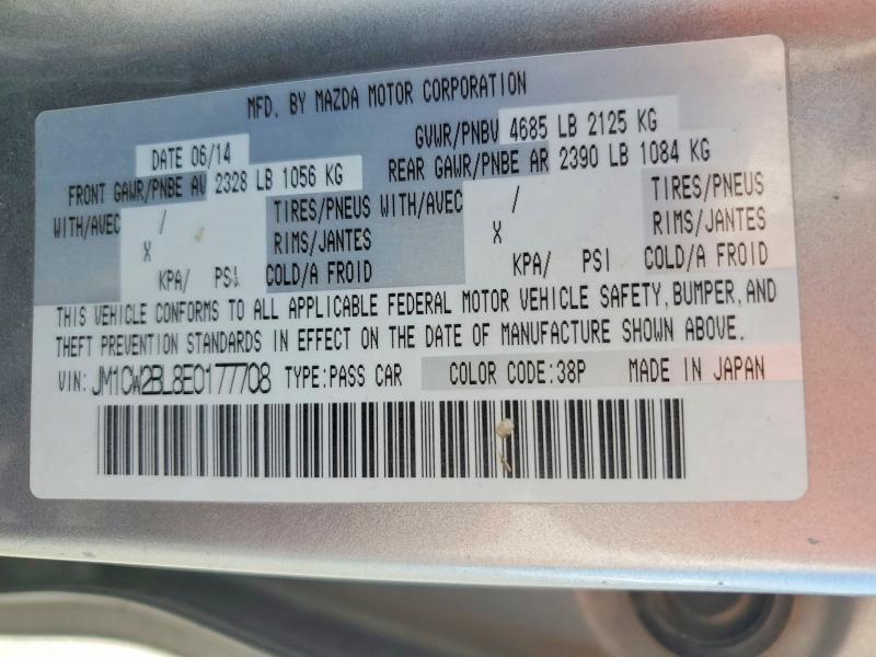 Aukcja sprzedaży 2014 Mazda 5, vin: JM1CW2BL8E0177708, numer aukcji: 53134516