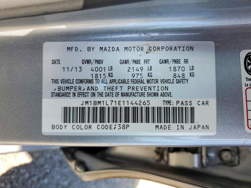 Продаж на аукціоні авто 2014 Mazda 3, vin: JM1BM1L71E1144265, номер лоту: 54177766