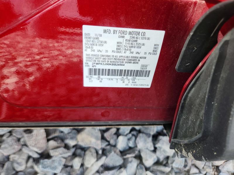 Aukcja sprzedaży 2019 Ford Edge, vin: 2FMPK3J90KBB24564, numer aukcji: 54206316