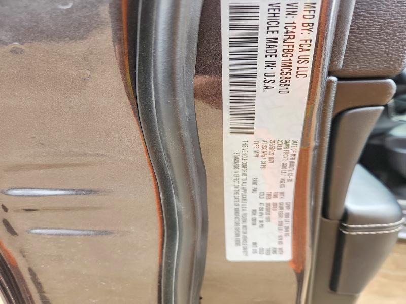 53659506 :رقم المزاد ، 1C4RJFBG1MC585810 vin ، 2021 Jeep Grand Cherokee مزاد بيع