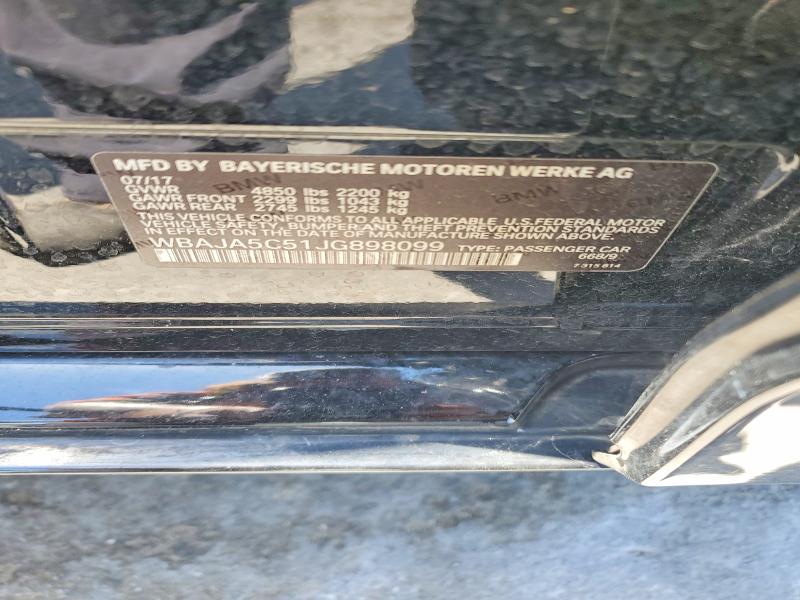 Продажа на аукционе авто 2018 Bmw 530, vin: WBAJA5C51JG898099, номер лота: 51892956