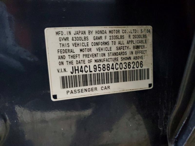 Продаж на аукціоні авто 2004 Acura Tsx, vin: JH4CL95884C036206, номер лоту: 52361766