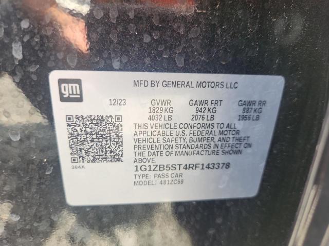 Продаж на аукціоні авто 2024 Chevrolet Malibu, vin: 1G1ZB5ST4RF143378, номер лоту: 55065596