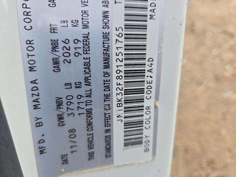 Продажа на аукционе авто 2009 Mazda 3, vin: JM1BK32F891251765, номер лота: 51557426