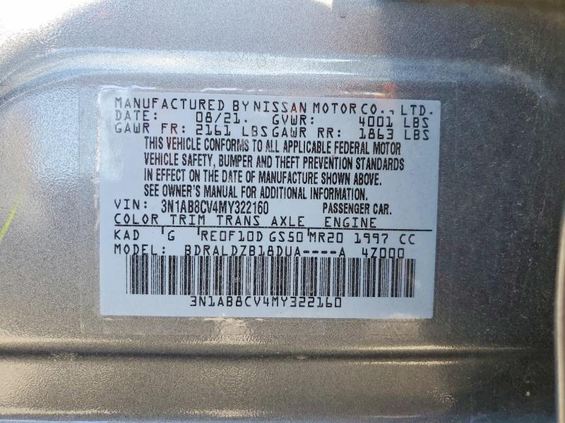 Aukcja sprzedaży 2021 Nissan Sentra, vin: 3N1AB8CV4MY322160, numer aukcji: 52996536