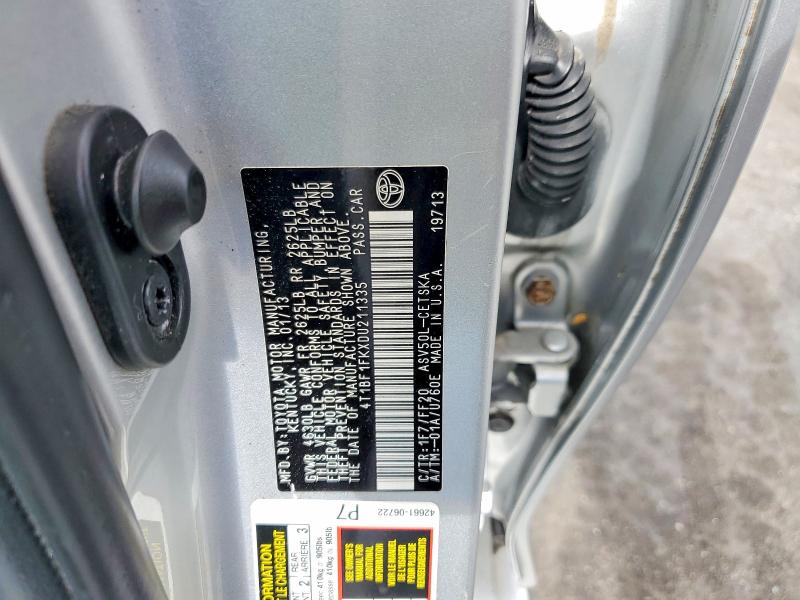 53851256 :رقم المزاد ، 4T1BF1FKXDU211335 vin ، 2013 Toyota Camry مزاد بيع