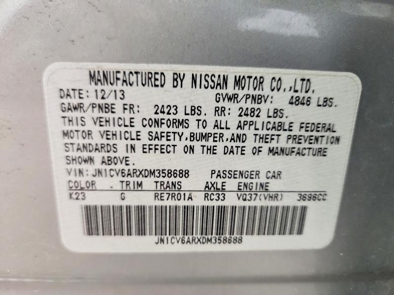 Aukcja sprzedaży 2013 Infiniti G37 Sedan, vin: JN1CV6ARXDM358688, numer aukcji: 53415956