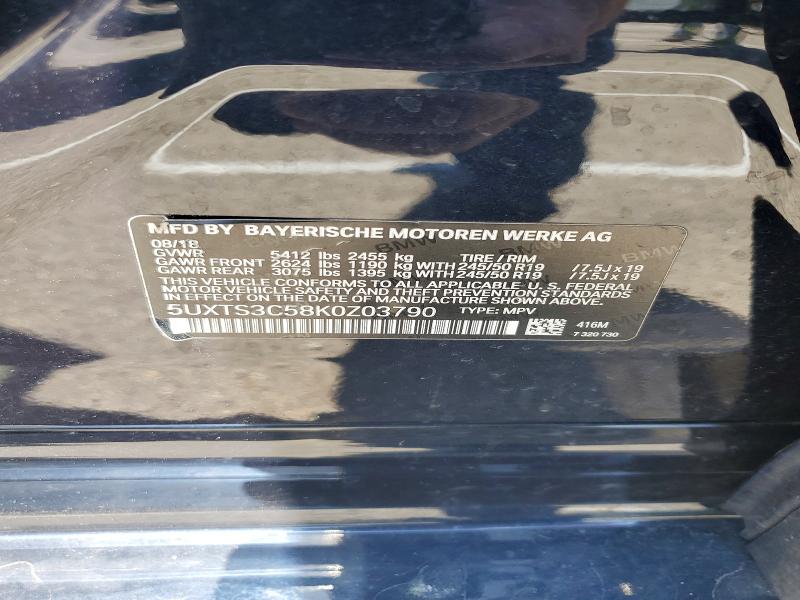 Продажа на аукционе авто 2019 Bmw X3, vin: 5UXTS3C58K0Z03790, номер лота: 53254476