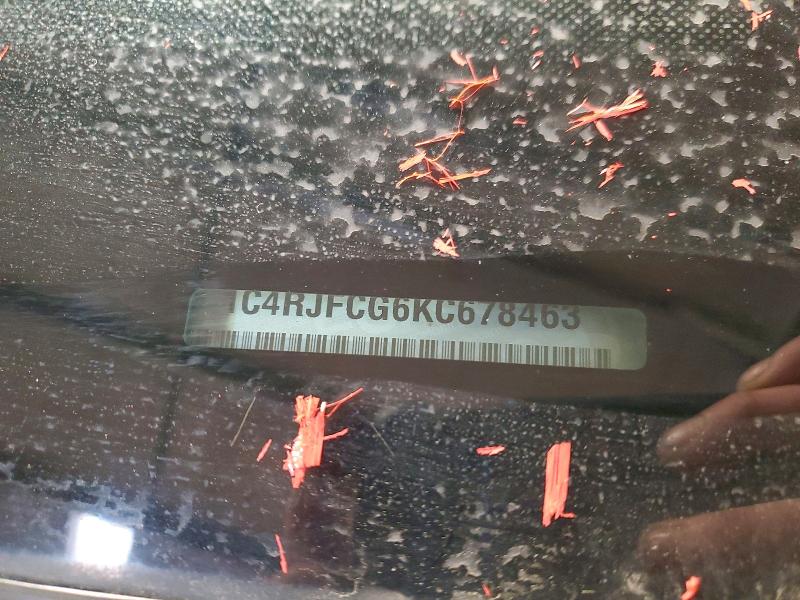 2019 Jeep Grand Cherokee მანქანა იყიდება აუქციონზე, vin: 1C4RJFCG6KC678463, აუქციონის ნომერი: 54407646