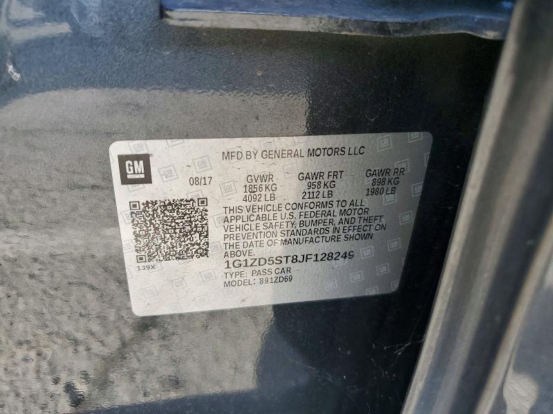 Продаж на аукціоні авто 2018 Chevrolet Malibu, vin: 1G1ZD5ST8JF128249, номер лоту: 54904736