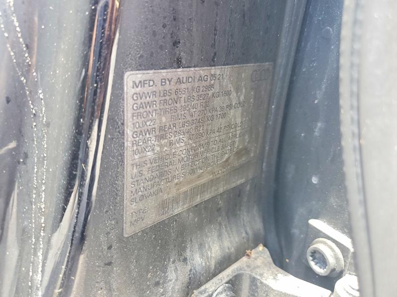 54669156 :رقم المزاد ، WA1CWBF17MD040771 vin ، 2021 Audi Sq8 مزاد بيع