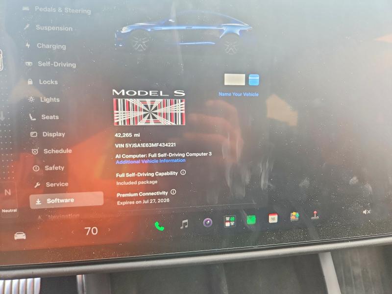 Aukcja sprzedaży 2021 Tesla Model S, vin: 5YJSA1E63MF434221, numer aukcji: 54101126