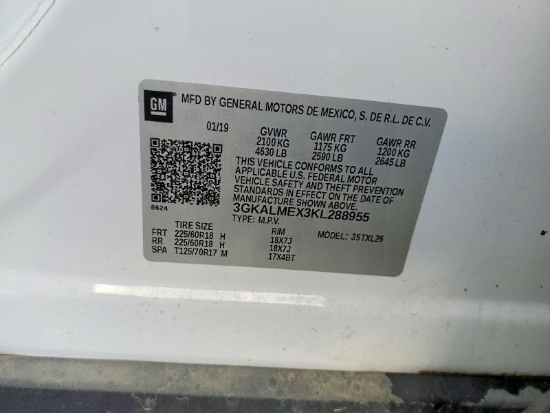 54778686 :رقم المزاد ، 3GKALMEX3KL288955 vin ، 2019 Gmc Terrain مزاد بيع