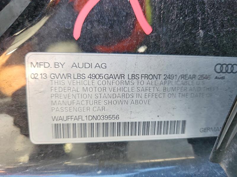 52439306 :رقم المزاد ، WAUFFAFL1DN039556 vin ، 2013 Audi A4 مزاد بيع