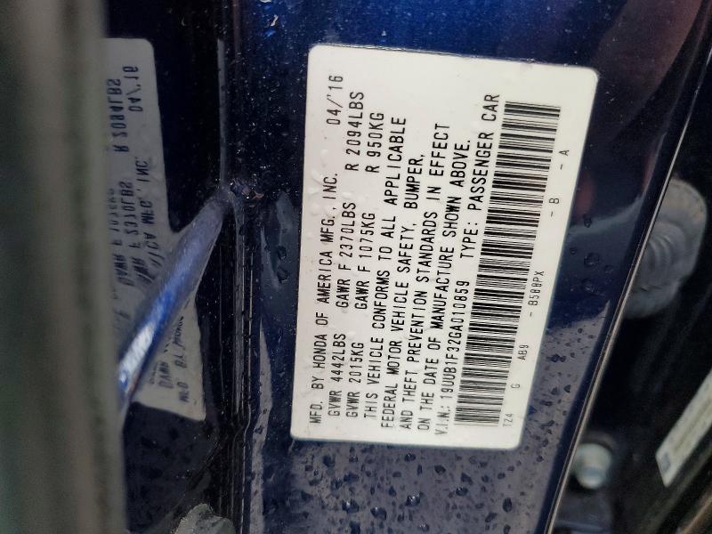 2016 Acura Tlx მანქანა იყიდება აუქციონზე, vin: 19UUB1F32GA010859, აუქციონის ნომერი: 52208726