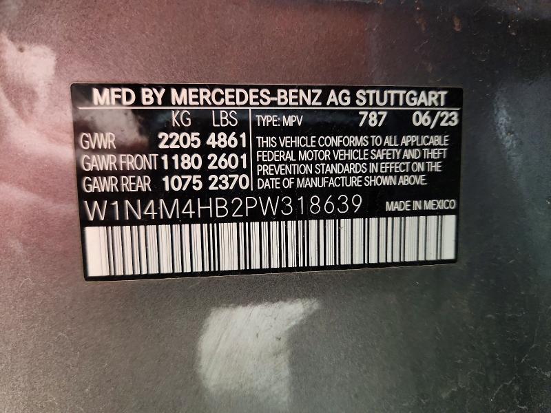 Продаж на аукціоні авто 2023 Mercedes-benz Glb, vin: W1N4M4HB2PW318639, номер лоту: 52013136