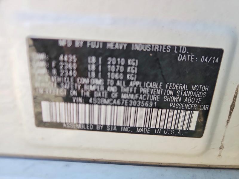 Продаж на аукціоні авто 2014 Subaru Legacy, vin: 4S3BMCA67E3035691, номер лоту: 52969786