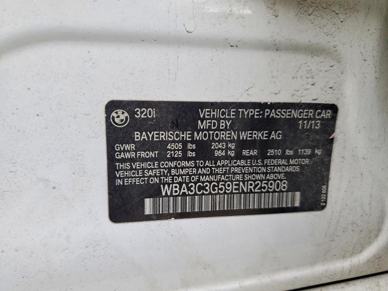 53394226 :رقم المزاد ، WBA3C3G59ENR25908 vin ، 2014 Bmw 320 مزاد بيع