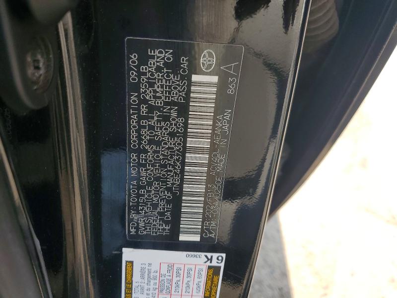 Продажа на аукционе авто 2007 Toyota Camry, vin: JTNBE46K373051698, номер лота: 53138526