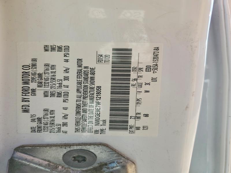 50956336 :رقم المزاد ، NM0GE9E79F1218058 vin ، 2015 Ford Transit Connect مزاد بيع