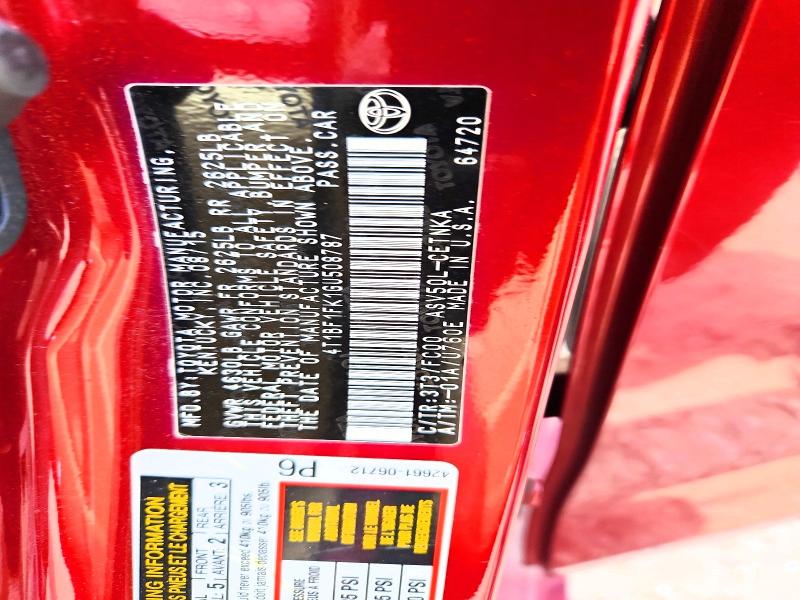 2016 Toyota Camry მანქანა იყიდება აუქციონზე, vin: 4T1BF1FK1GU508787, აუქციონის ნომერი: 53407816