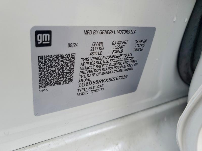 Продажа на аукционе авто 2025 Cadillac Ct5, vin: 1G6DS5RKXS0107219, номер лота: 52042246