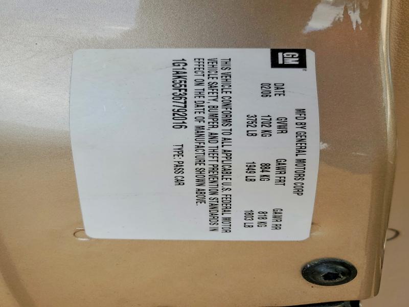 Aukcja sprzedaży 2006 Chevrolet Cobalt, vin: 1G1AK55F367792016, numer aukcji: 52663196