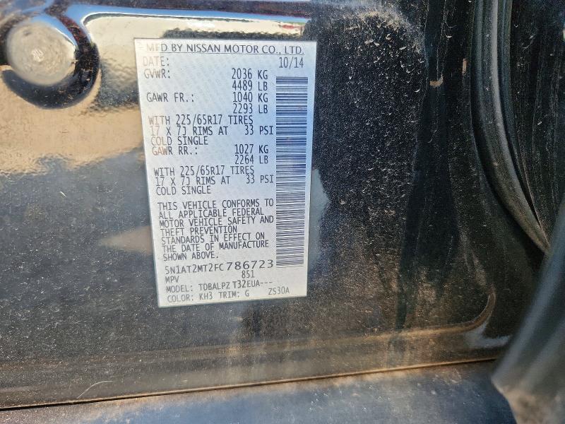 Продаж на аукціоні авто 2015 Nissan Rogue, vin: 5N1AT2MT2FC786723, номер лоту: 53024816