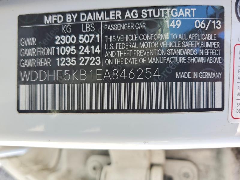 Продаж на аукціоні авто 2014 Mercedes-benz E, vin: WDDHF5KB1EA846254, номер лоту: 54237616