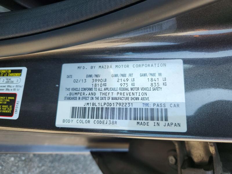 Продажа на аукционе авто 2013 Mazda 3, vin: JM1BL1LP0D1792231, номер лота: 52054506