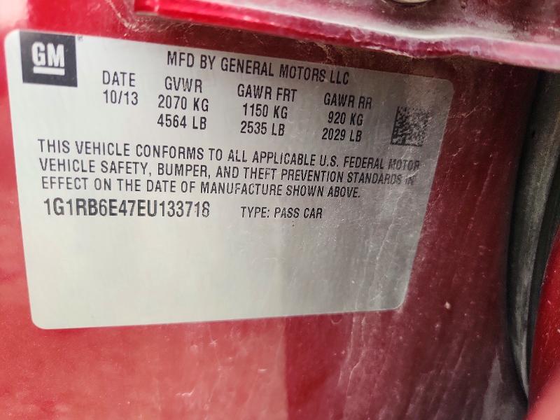Aukcja sprzedaży 2014 Chevrolet Volt, vin: 1G1RB6E47EU133718, numer aukcji: 53726446