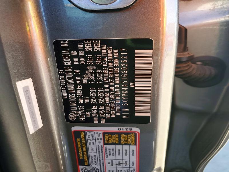 Продаж на аукціоні авто 2016 Kia Sorento, vin: 5XYPK4A51GG026217, номер лоту: 53391856