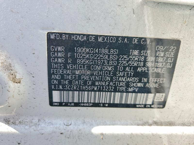 Aukcja sprzedaży 2023 Honda Hr-v, vin: 3CZRZ1H56PM713232, numer aukcji: 54007986