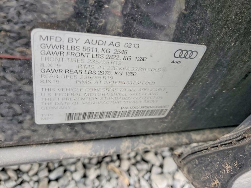 2013 Audi Q5 მანქანა იყიდება აუქციონზე, vin: WA1DGAFP5DA068067, აუქციონის ნომერი: 53418926