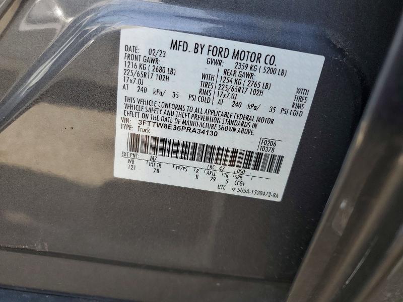 2023 Ford Maverick მანქანა იყიდება აუქციონზე, vin: 3FTTW8E36PRA34130, აუქციონის ნომერი: 55355826