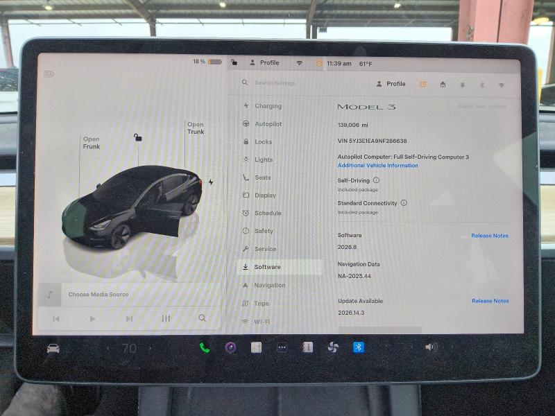 Продаж на аукціоні авто 2022 Tesla Model 3, vin: 5YJ3E1EA9NF286638, номер лоту: 52422236
