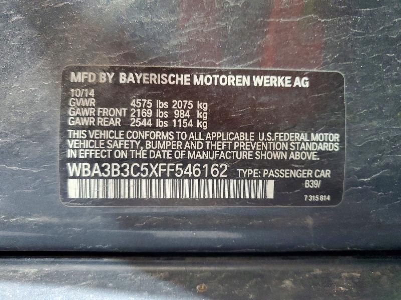 53410416 :رقم المزاد ، WBA3B3C5XFF546162 vin ، 2015 Bmw 328 مزاد بيع