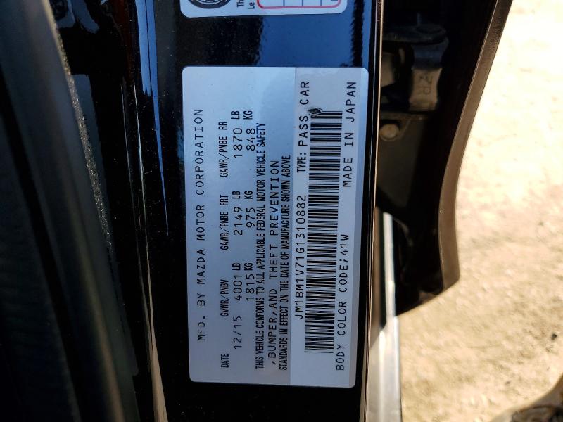 2016 Mazda 3 მანქანა იყიდება აუქციონზე, vin: JM1BM1V71G1310882, აუქციონის ნომერი: 54051936