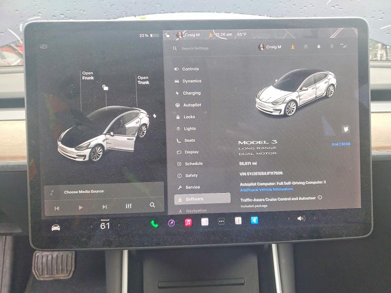 Продаж на аукціоні авто 2018 Tesla Model 3, vin: 5YJ3E1EBXJF117506, номер лоту: 52383766