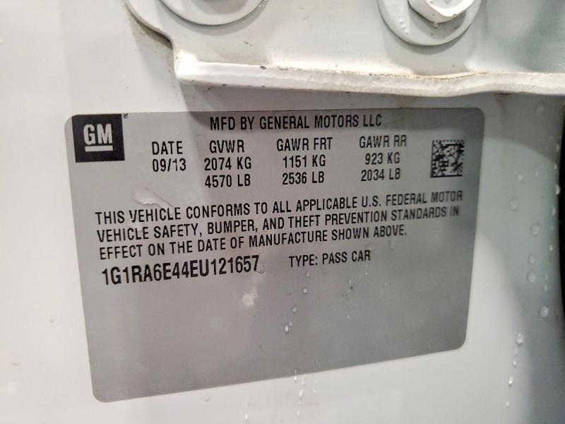 2014 Chevrolet Volt მანქანა იყიდება აუქციონზე, vin: 1G1RA6E44EU121657, აუქციონის ნომერი: 52898296