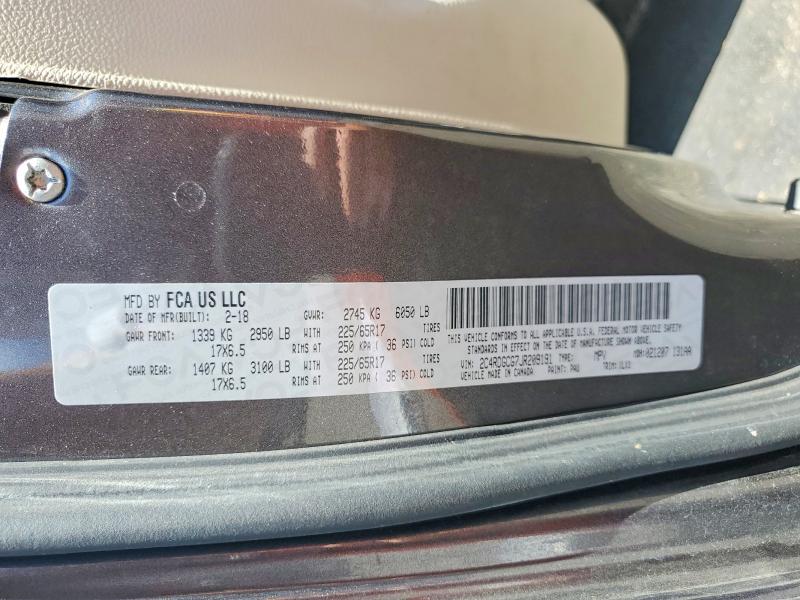 Продаж на аукціоні авто 2018 Dodge Grand Caravan, vin: 2C4RDGCG7JR209191, номер лоту: 53576036