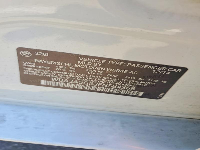 53274796 :رقم المزاد ، WBA3A5G53FNS84368 vin ، 2015 Bmw 328 مزاد بيع