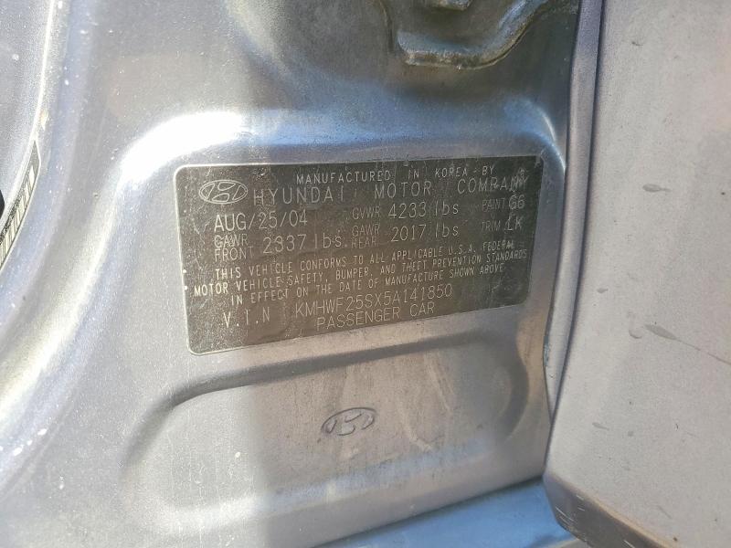 Aukcja sprzedaży 2005 Hyundai Sonata, vin: KMHWF25SX5A141850, numer aukcji: 54905176