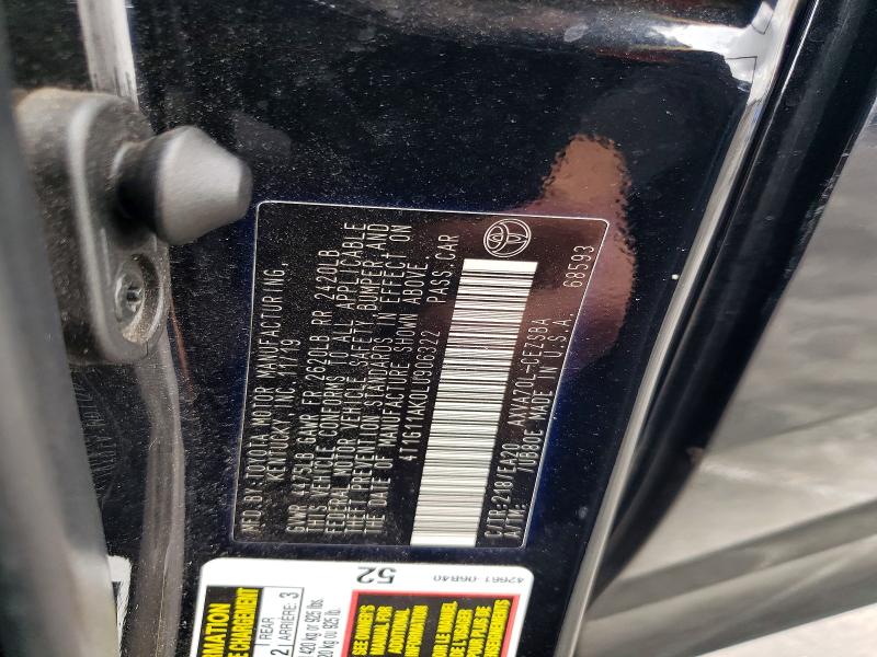 Aukcja sprzedaży 2020 Toyota Camry, vin: 4T1G11AK0LU906322, numer aukcji: 55376566