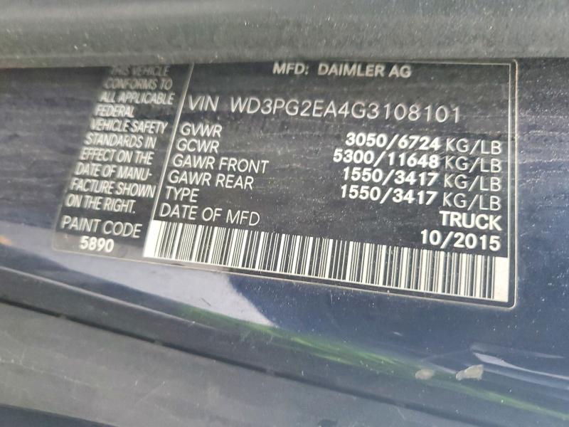 Aukcja sprzedaży 2016 Mercedes-benz Metris, vin: WD3PG2EA4G3108101, numer aukcji: 53543786