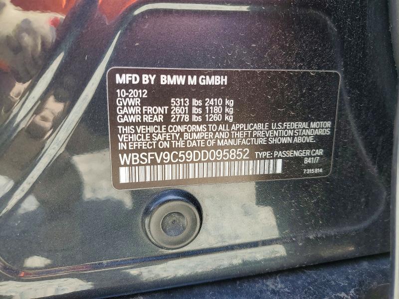 Продажа на аукционе авто 2013 Bmw M5, vin: WBSFV9C59DD095852, номер лота: 52093966